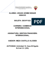 Actividad 12. Caso El Águila S.A de C.V. - Araiza Gómez Edgar Ignacio