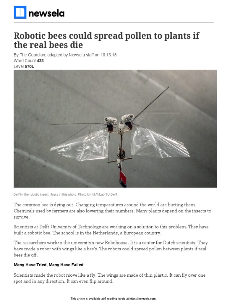 Robotic Bees Can Pollinate 46713 Article Only PDF