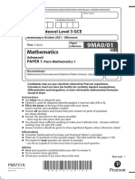 A Level Pure1 Oct2021