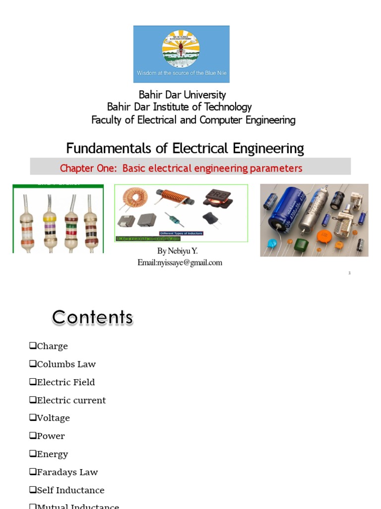 Ch-1 Basic Elctrical Enginnering Paramters Revised | PDF | Inductor ...