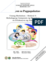 ESP8 - Q1 - MOD4 - WEEK4 - Mahalagang Gampanin NG Magulang Sa Edukasyon NG Anak - Final