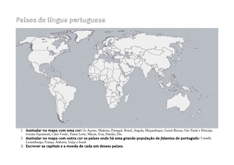 Mapa Mundi PALOP | PDF
