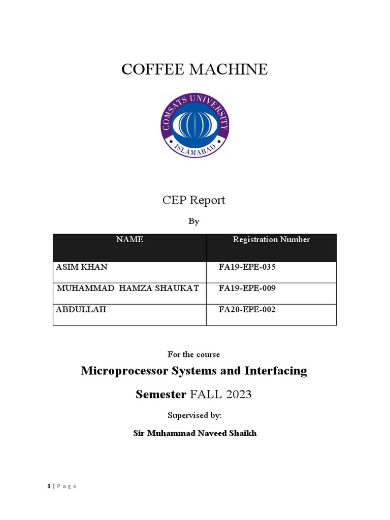 Coffee Machine | Download Free PDF | Microcontroller | Embedded System