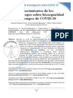 2021 - CUBA GONZALES Conocimientos de Los Estomatologos Sobre Bioseguridad en Tiempos de COVID