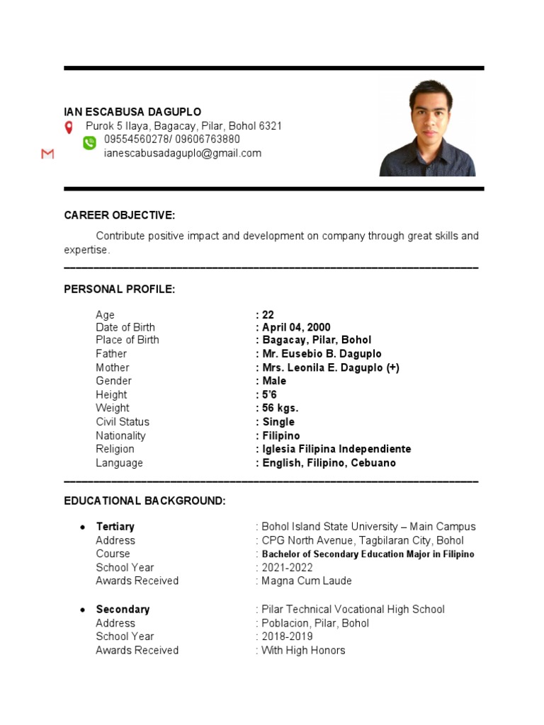 Ian Daguplo: Local Guide Program Applicant | PDF