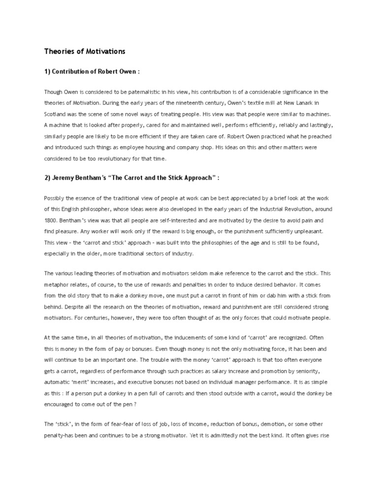 Overview of Motivation Theories | PDF | Motivation | Motivational