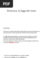 Lezione 5 Dinamica