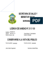 Certificado de Sanidad