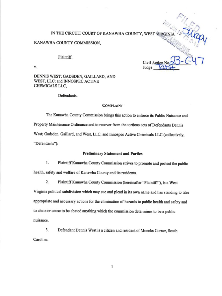 Paint Creek Lawsuit PDF