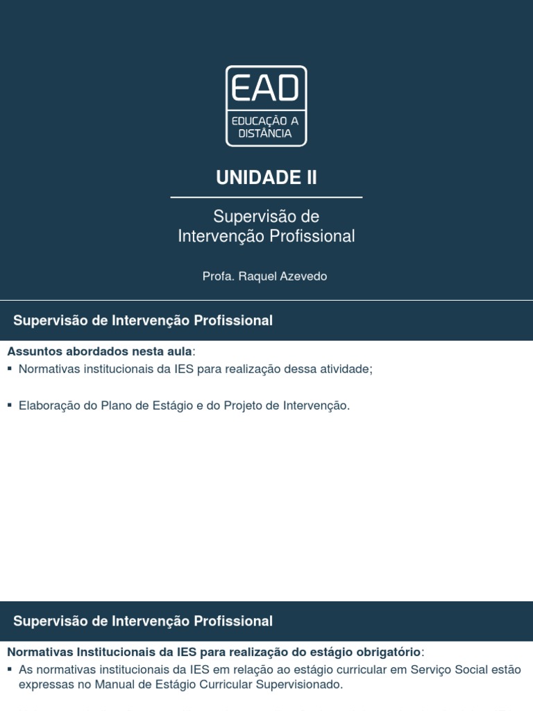 Supervisão - Unidade II | PDF | Carreira e Crescimento