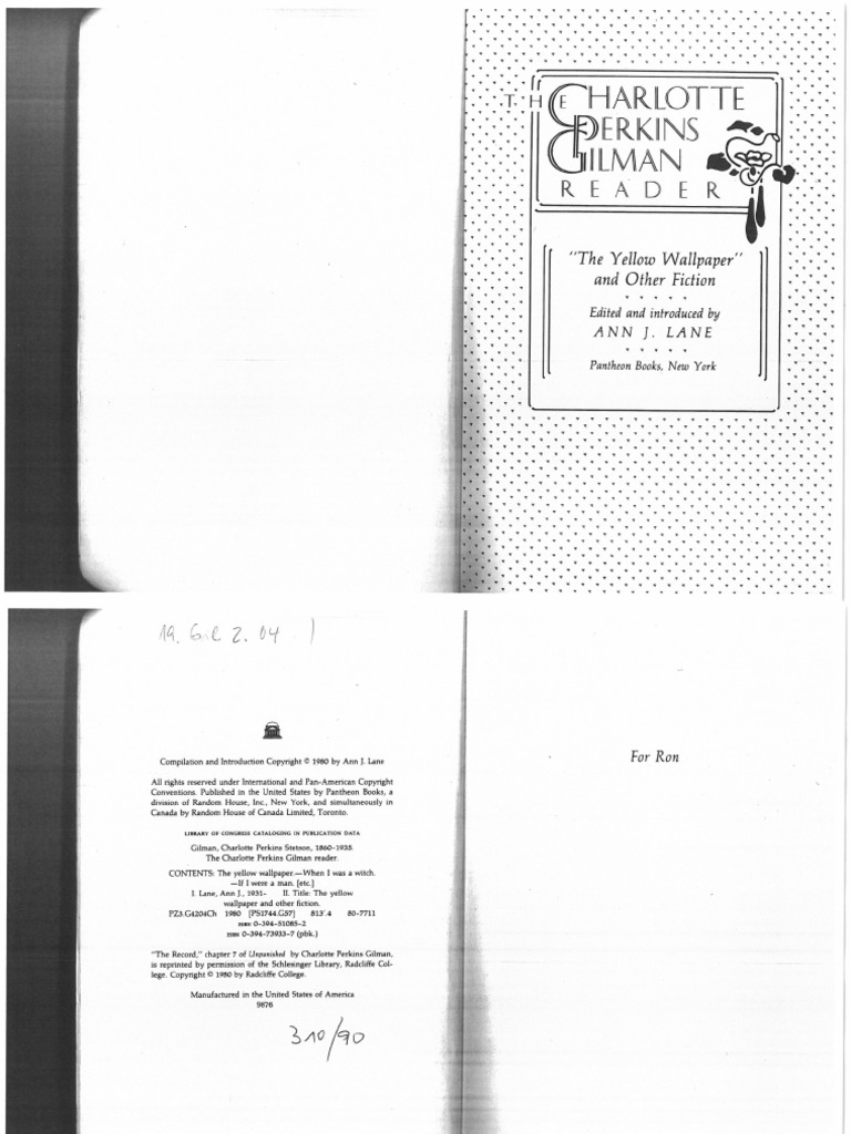 Gilman The Yellow Wallpaper PDF
