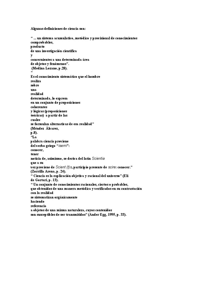 Definicion de Ciencia Son | PDF