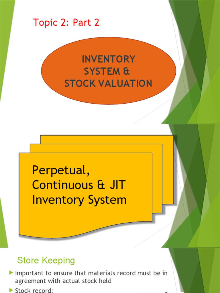 ACC416 Topic 2 Part 2 Inventory System & Stock Valuation Slides | PDF