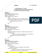 TD1 Algorithmique Corrigé