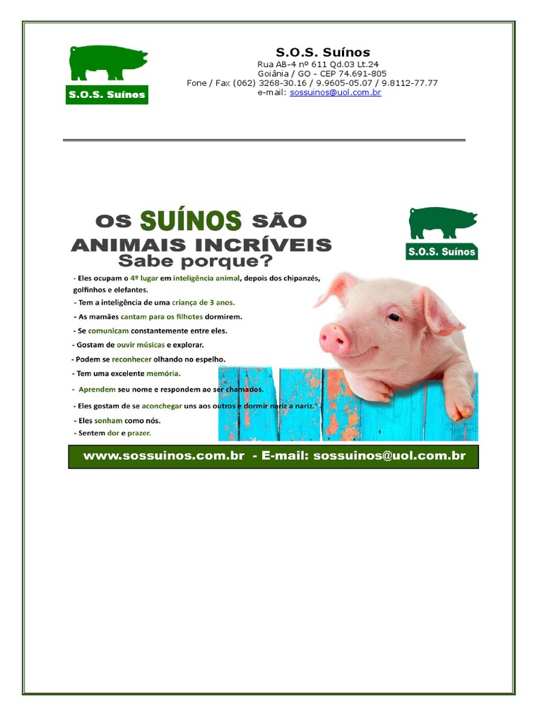 Suinos animais incriveis pdf leite escherichia coli