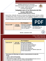 Plan Pedagógico-Año Escolar 20-21