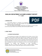 Accomplishment Report of ENGLISH DEPT2021 2022