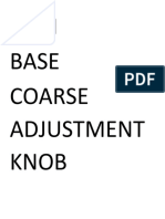 ARM Base Coarse Adjustment Knob