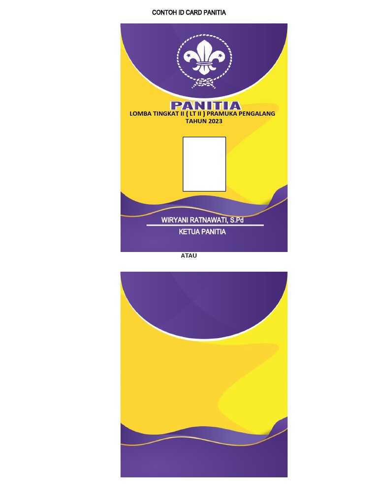 Contoh id card panitia pdf