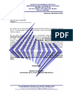 Modelo Carta de Postulación Ingeniería Mecatrónica