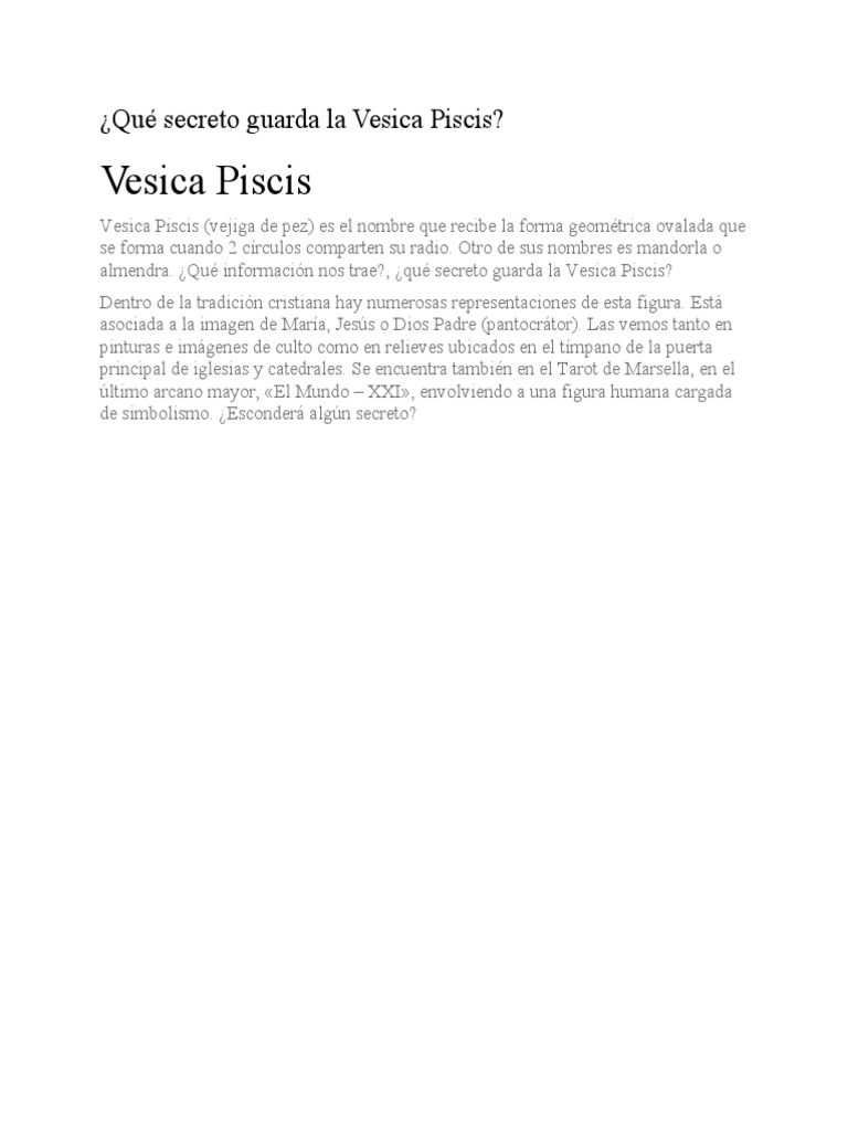 Secretos de la Vesica Piscis | PDF | Triángulo | Geometría