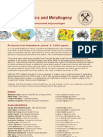 CALL FOR PAPERS for the NEW "Global Tectonics & Metallogeny"