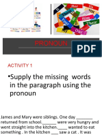 PRONOUN ACTIVITIES