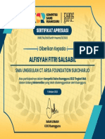 Alfisyah Fitri Salsabil - Sertifikat Peserta KSR 2022