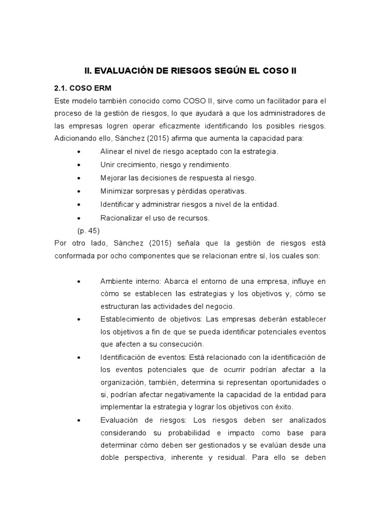 Evaluación de Riesgos en COSO II | PDF | Riesgo | Evaluación