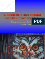 Filosofias e Seu Ensino