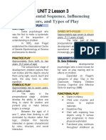 Developmental Sequence, Influencing Factors, and Types of Play - ECE