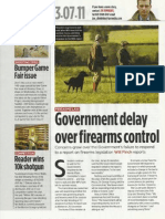 Government Delay Over Firearms Control, 13 July 2011