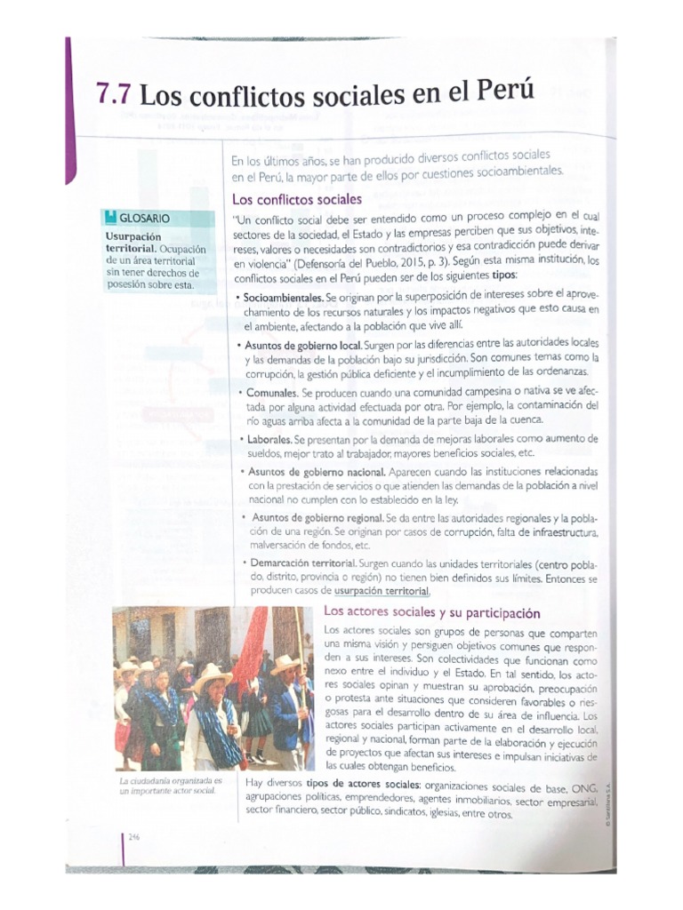 7.7 Los Conflictos Sociales en El Perú | PDF