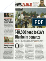 148,500 Head To CLA's Blenheim Bonanza, 27 July 2011