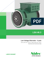 Low Voltage Alternator - 4 Pole: 230 To 365 kVA - 50 HZ / 288 To 456 kVA - 60 HZ Electrical and Mechanical Data