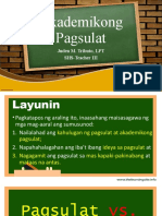 Akademikong PagsulatAkademik