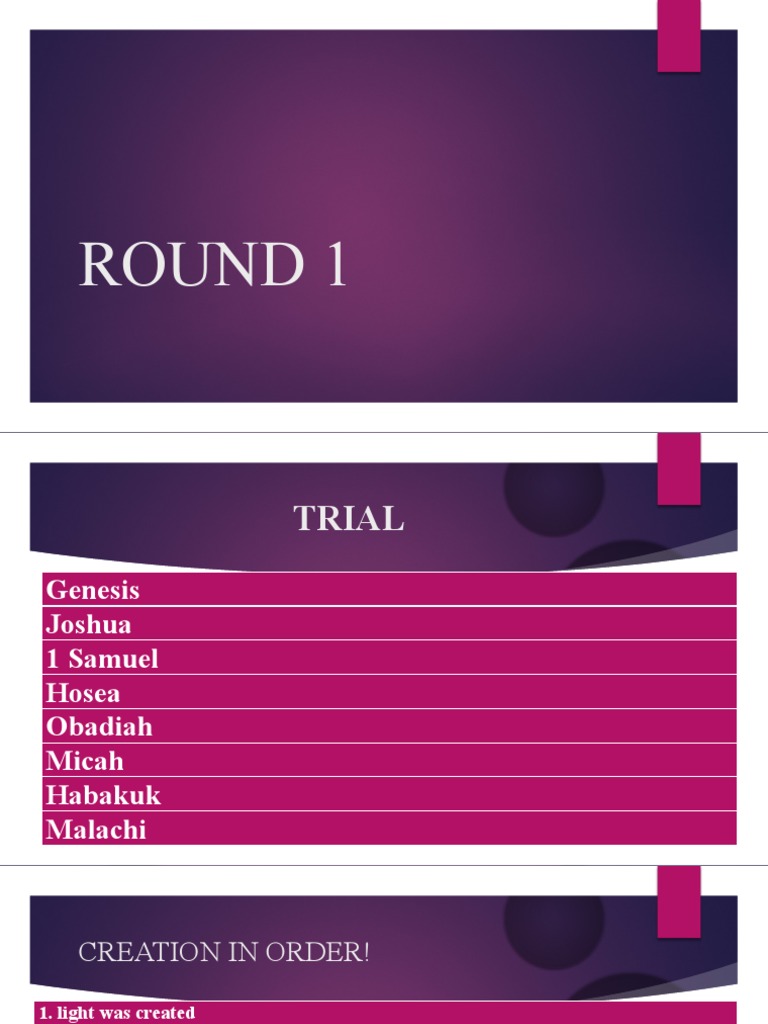 The Creation Story, Ten Commandments, and Ten Plagues A Summary of Key