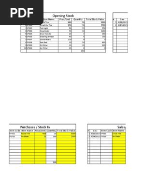 Inventory Mgt. Excel Lk