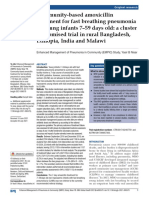 Community-Based Amoxicillin Treatment For Fast Breathing Pneumonia in Young Infants 7-59 Days Old