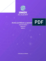 Actos Jurídicos y Personas: Guía de Estudio Bloque III