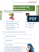 Signos de Interrogación y Exclamación para Segundo Grado de Primaria