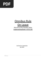 CSC Omnibus Leave Rules Overview | PDF | Sick Leave | Leave Of Absence