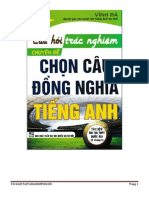 Chuyên Đề Chọn Câu Đồng Nghĩa (Vĩnh Bá)