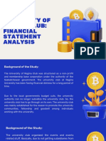 University of Regina Club Financial Statement Analysis