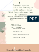 Argumen Tentang Dinamika Dan Tantangan Pancasila Sebagai Dasar Nilai Pengembangan Ilmu Di Indonesia