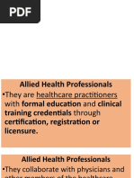 Allied Health Professionals