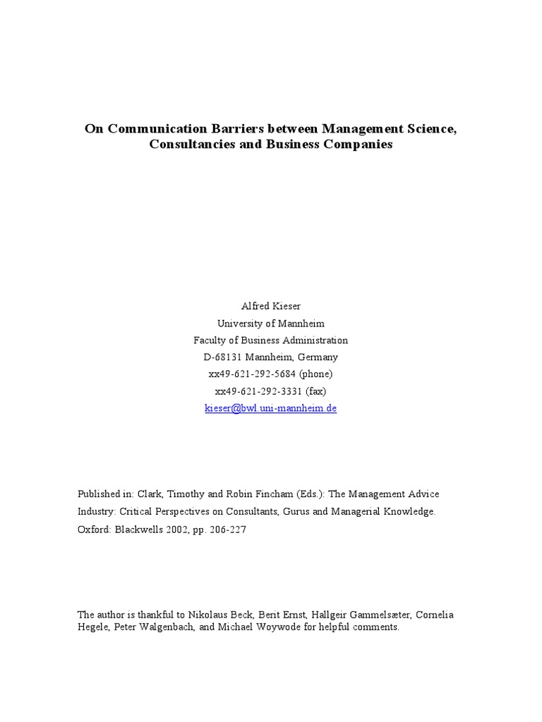 Consultants PDF Science Consultant