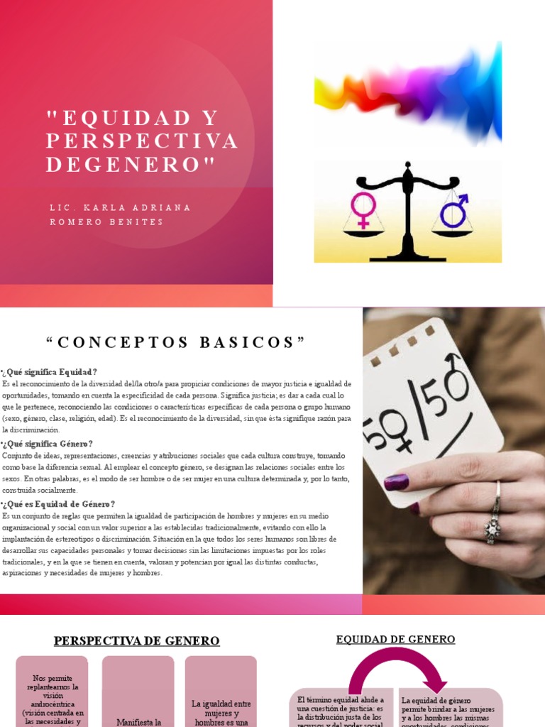 Equidad y Género: Conceptos Clave | PDF | Estudios de género | Igualdad ...