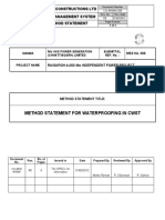 Method Statement For Waterproofing in CWST