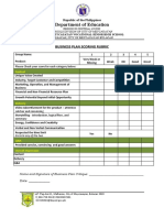 Business Plan Scoring Rubric